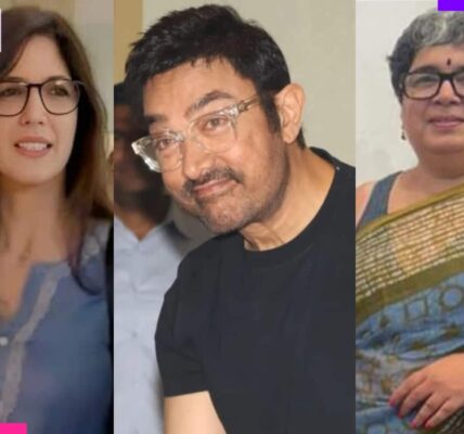 Aamir Khan visits ex-wife Reena Dutta’s house with new girlfriend Gauri Spratt and Junaid Khan [watch video]
